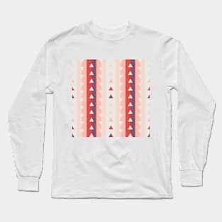 Vertical stripes and triangles pattern Long Sleeve T-Shirt